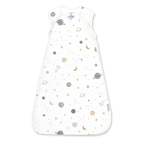 Sac de dormit Ingenuity Swaddle Me Night Sack Sleeper Sunset Space, 3-18 luni, bumbac, Alb