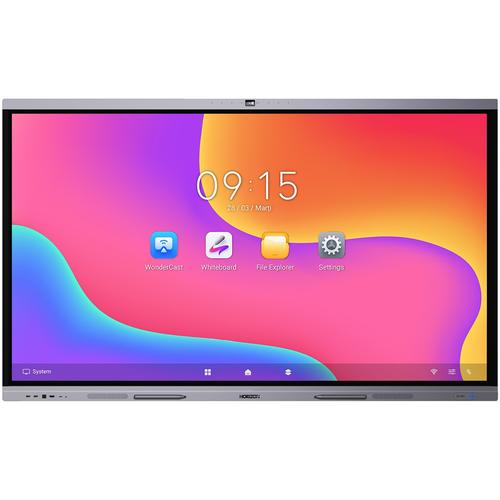 Display interactiv HORIZON Seria A3C, 75inch, 4K UHD, Android 13, 8GB RAM, stocare 128GB, 45 puncte touch, camera 8MP, microfon 8 zone