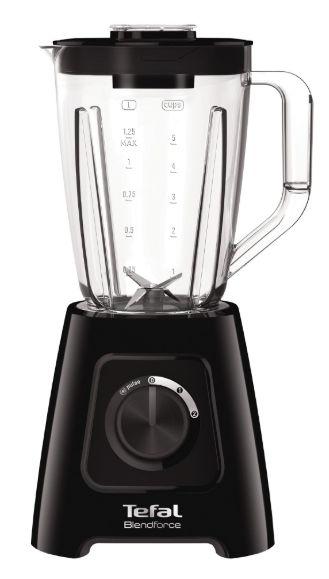 Blender Tefal BlendForce 2 BL420838, 600 W, 2 l, 2 viteze, cutit cu 4 lame, functie de maruntire gheata (Negru)