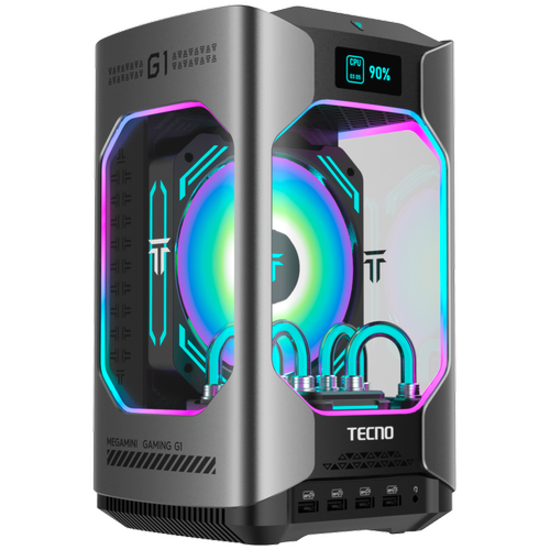 Desktop PC Tecno MEGAMINI GAMING G1, Intel Core i9 - 13900H 14 C / 20 T, 24 MB cache, 32 GB RAM, 1 TB SSD, Fara unitate optica, nVidia GeForce RTX 4060 8 GB, Windows 11