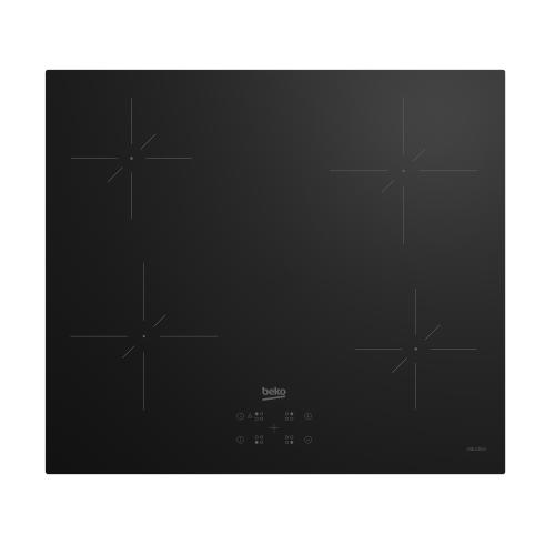 Plita incorporabila Beko HII64400QT, Inductie, 4 zone de gatit, Touch control, Quick&Easy Clean, OverHeat Safety System, 60 cm (Negru)