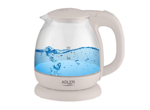 Fierbator de apa Adler AD 1283C, 1100 W, 1 L (Crem/Transparent)