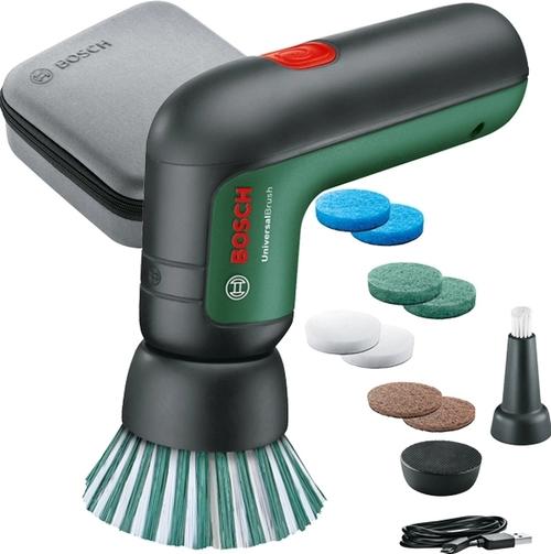 Perie de curatare cu acumulator integrat Bosch Set UniversalBrush, Li-Ion, 3.6 V, 2 Ah, accesorii