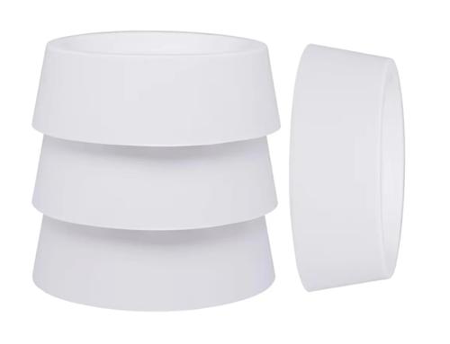 Picioruse antivibratii, antizgomot si antiderapante, Care + Protect CAF1001, pentru masina de spalat si uscator, alb, cauciuc, diametru 6.6 cm, set 4 bucati