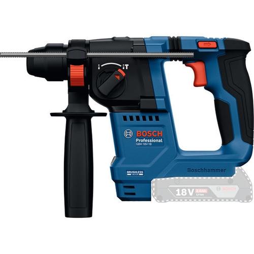 Ciocan rotopercutor SDS plus pe acumulator Bosch Professional GBH 18V-18, 18 V, 1.5 J, motor fara perii, protectie KickBack Control/Vibration Control, nu contine acumulator/incarcator, cutie carton