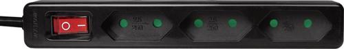 Prelungitor LogiLink LPS230B, 3 x prize EURo, 7.5 A, 1700W, protectie copii, intrerupator, 1.5 m (Negru)