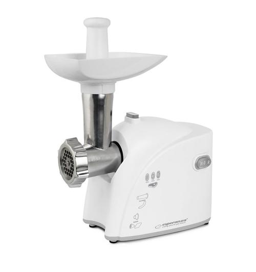 Masina de tocat Esperanza EKM032, 2200 W, 3 site, Accesorii carnati, Kebbe (Alb)
