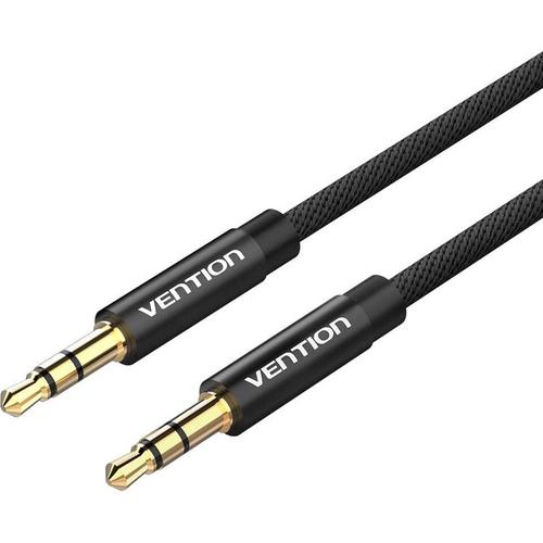 Cablu audio Vention 3.5mm M/M, 0.5m, impletit din tesatura, Negru