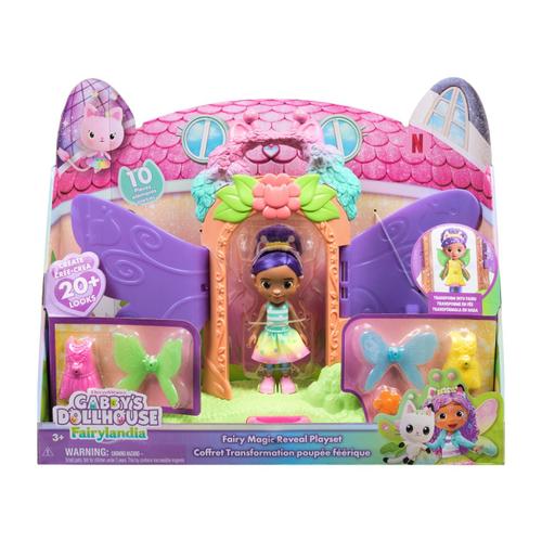 Set de joaca Gabbys Dollhouse Fairylandia cu figurina, aripi detasabile, accesorii, 3 ani+