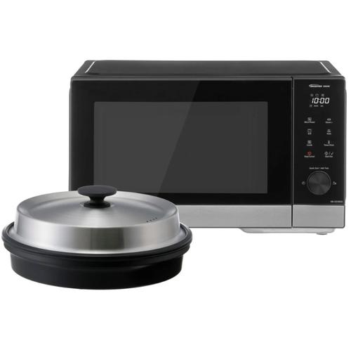 Cuptor cu microunde cu inverter Panasonic NN-GD38QSEPG, Grill Steam, 1000W, 23 l, 18 programe (Negru)