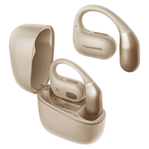 Casti alergare True Wireless In-Ear Panasonic RB-F10DE-C, Bluetooth, ENC, Autonomie 25 ore, IPX4 (Bej)