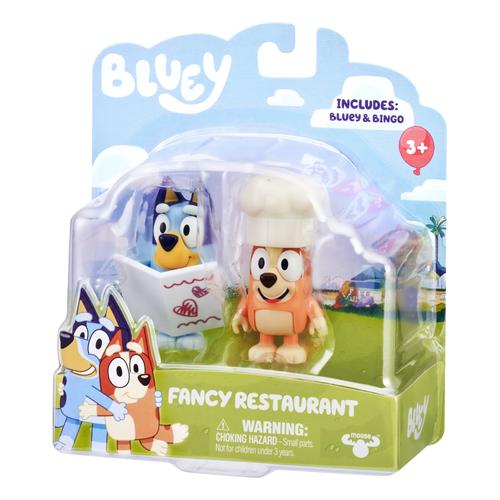 Set 2 figurine Bluey - Bluey & Bingo, Fancy Restaurant