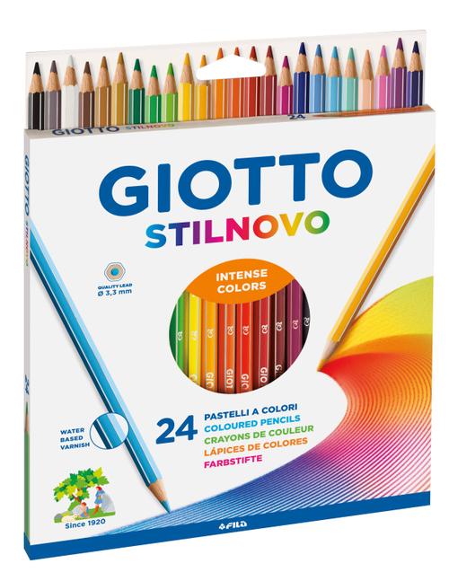 Creioane colorate GIOTTO Stilnovo, 24 culori/cutie