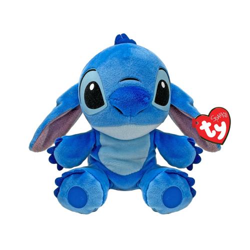 Jucarie de plus TY Beanie Babies Disney Lilo Stitch, 15cm,  Albastru