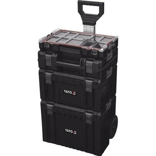 Set 4 cutii pentru scule YATO YT-09174, Poliamida, 77x45x38 cm, Negru