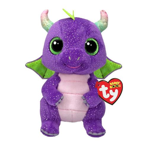 Jucarie de plus TY Boos Dinozaurul, 15cm, Mov