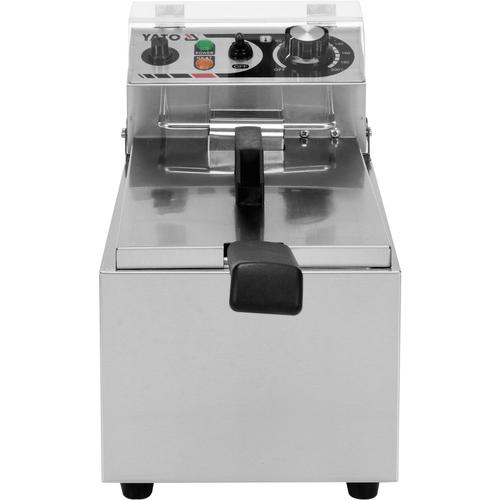Friteuza Yato YG-04608, 6L, Otel inoxidabil, 43x20x29cm (Argintiu)