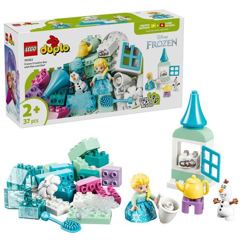 LEGO® DUPLO Cutie creativa cu Elsa și Olaf din Regatul de gheata 10462, 37 de piese