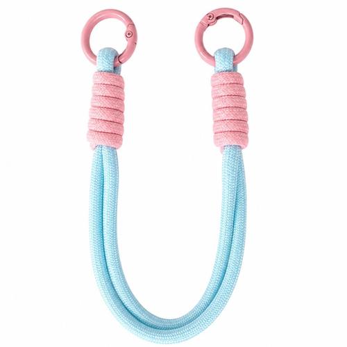 Snur de mana Lemontti pentru telefon Braided, 26cm, Albastru / Roz