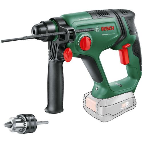 Ciocan rotopercutor pe acumulator Bosch Universal Hammer 06039D6001, 18 V, 2000 RPM, 2 J, 25 mm diametru maxim gaurire, limitator adancime, adaptor tija rotunda, fara acumulator/incarcator