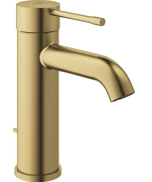 Baterie lavoar Grohe Essence 23589GN1, 3/8'', marimea S, monocomanda, cartus ceramic, set evacuare, mat, Bronz