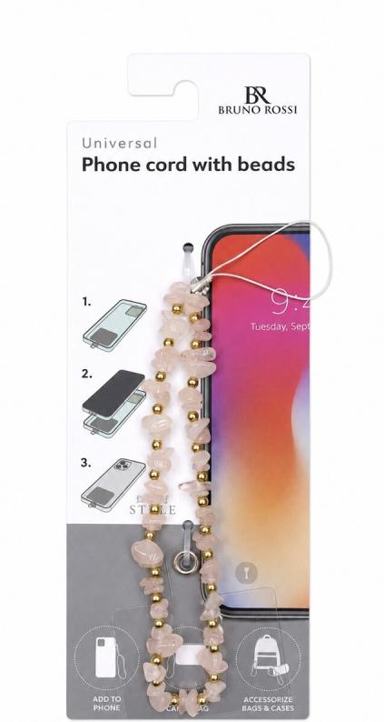 Snur Telefon cu Margele Bruno Rossi BT-20, Multicolor