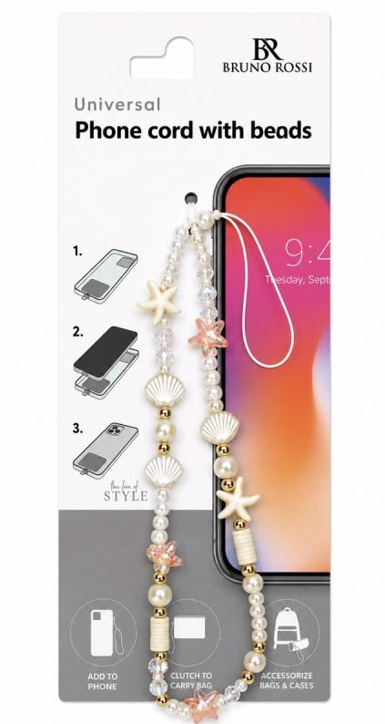 Snur Telefon cu Margele Bruno Rossi BT-13, Multicolor