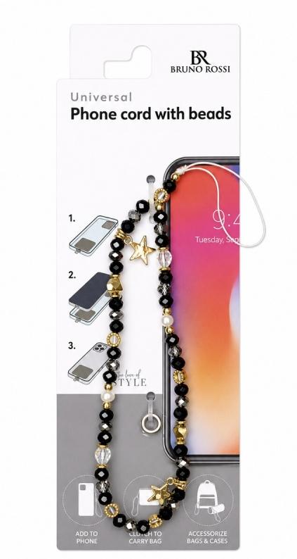 Snur Telefon cu Margele Bruno Rossi BT-04, Multicolor