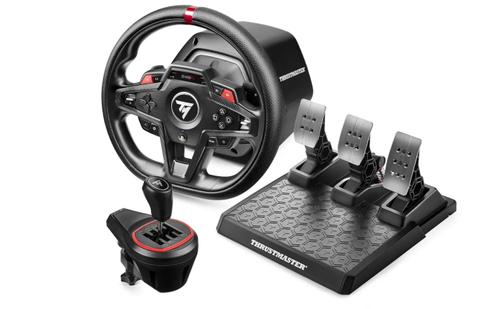 Volan cu pedale si schimbator Thrustmaster T248R Racing Pack, USB, PC, PlayStation 5 (Negru)