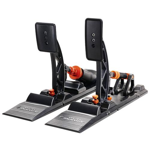 Set Pedale Asetek SimSports Forte S Sim Racing, Acceleratie si Frana, PC (Negru/Portocaliu)