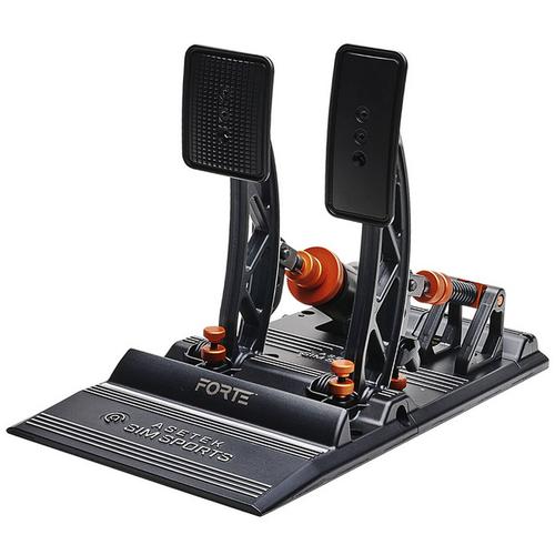 Set Pedale Asetek SimSports Forte, Acceleratie si Frana 40-010-0000003 (Negru/Portocaliu)