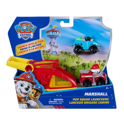 Set 2 masinute Paw Patrol Pup Squad Launchers, Marshall, cu lansator