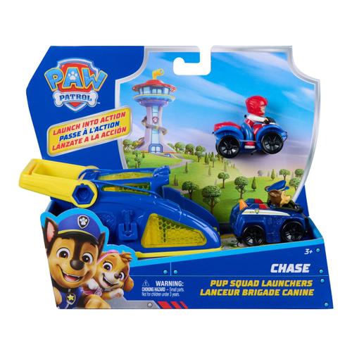 Set 2 masinute Paw Patrol Pup Squad Launchers, Chase, cu lansator