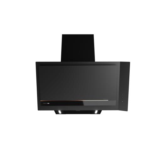 Hota decorativa TEKA DVI 88-G1 EOS BM, Design Infinity G1, 80 cm, 3 trepte putere si Turbo, Extractie perimetrala, Functie Fresh Air (Negru)