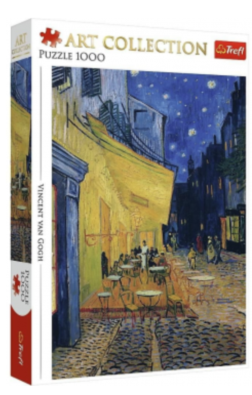 Puzzle 1000 piese Vincent Van Gogh - Terasa cafenea noaptea