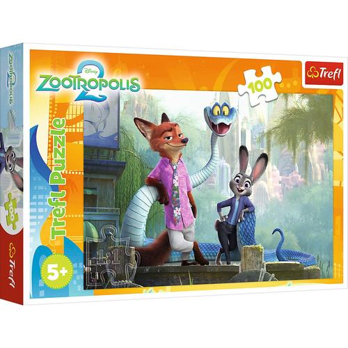 Puzzle Trefl din 100 piese - Secretele Zootopiei