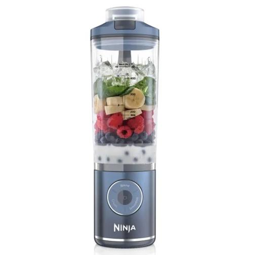 Blender portabil Ninja Blast Max BC251EUNV, capacitate 570 ml, 3 programe, tehnologie Auto-iQ (Albastru)