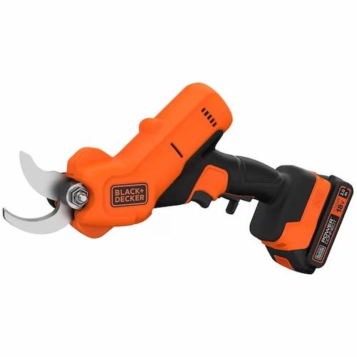 Foarfeca electrica pe acumulator pentru gradina Black+Decker BCPP18D1-QW, 18V, capacitate de taiere 25 mm, include: incarcator + acumulator 2.0 Ah