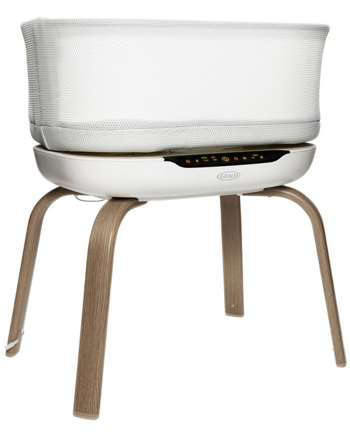 Patut co-sleeper Graco Eluma Nest Luna cu leganare automata si sistem inteligent de detectare a plansului, 55 x 78 x 91.4 cm