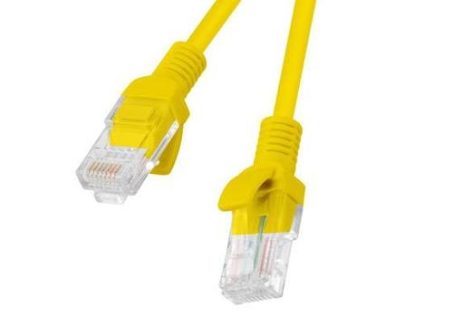 Cablu UTP Lanberg  PCU6-10CC-0025-Y, CAT.6, 0.25m (Galben)