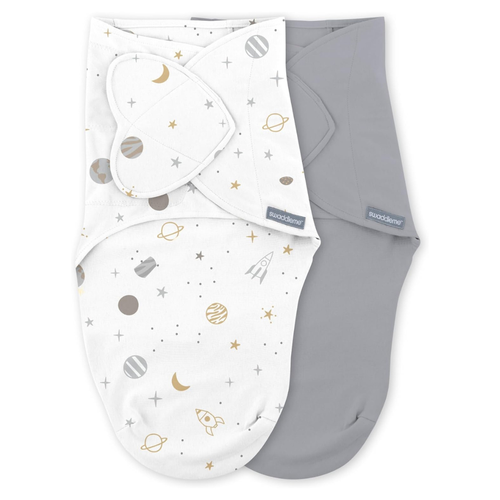 Set 2 sisteme de infasare Ingenuity Swaddle Me 0-3 luni, colectia Monogram Sunset Space