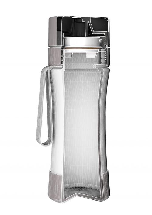 Sticla filtranta Sport myLaica, 0,50 litri, portabila, Albastru