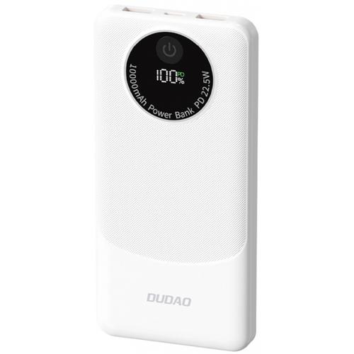 Baterie Externa Dudao K12, 10000mAh, 22.5W, QC + PD, 1 x USB-C - 2 x USB-A (Alb)