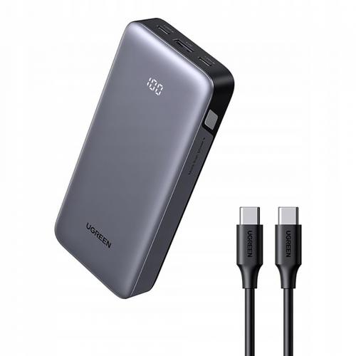 Baterie Externa UGREEN Nexode PB532 (55989B), 20000mAh, 30W, QC + PD, 1 x USB-A - 2 x USB-C (Gri)