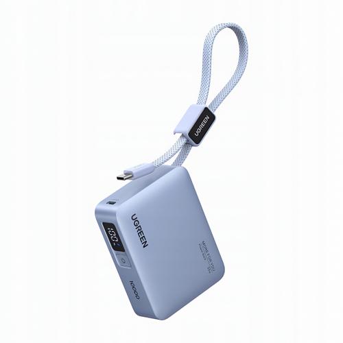 Baterie Externa UGREEN PB584 (75173B), 10000mAh, 33W, QC + PD, 1 x USB-A - 2 x USB-C (Albastru)