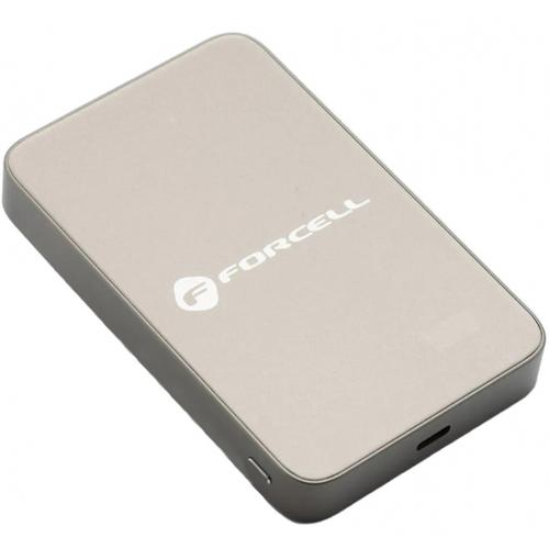 Baterie Externa Wireless Forcell F10K8, 10000mAh, 15W, PD + FQI, 1 x QI - 1 x USB-C (Auriu)