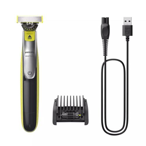 Aparat de tuns si barbierit Philips QP2734/20 OneBlade 360, Pieptene reglabil 5 in 1, 60 minute autonomie, Wet&Dry (Negru/Verde)