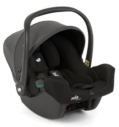 Scoica auto Joie i-Snug 2 cu tetiera reglabila, nastere-75 cm Shale, Testata ADAC (Negru)