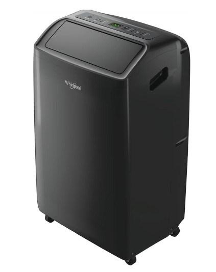Aparat de aer conditionar portabil Whirlpool PACF29CO B, 9000 BTU, Clasa A, 2800 W, 20-30 mp, Auto-Curatare (Negru)