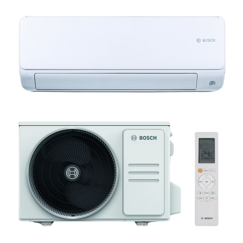 Aparat de aer conditionat Bosch Climate 6000i, 24000 BTU, Clasa A+++/A+, Ionizare, Follow Me, ECO, Turbo, I-clean (Alb)